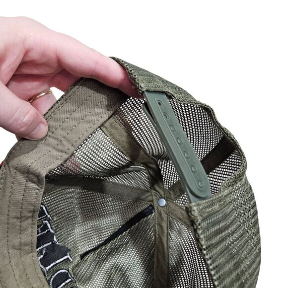 Good Life Brewery‎ Co. Olive Green Black Mesh Snapback Hat Orange Rope Trucker - Picture 8 of 8
